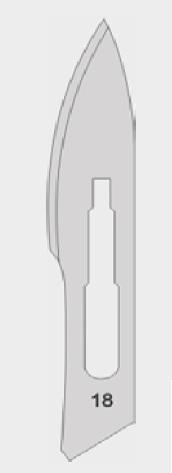 Лезо скальпеля фігура 18 стерильне, 100 шт./пак. Бренд: Zepf (Зепф).